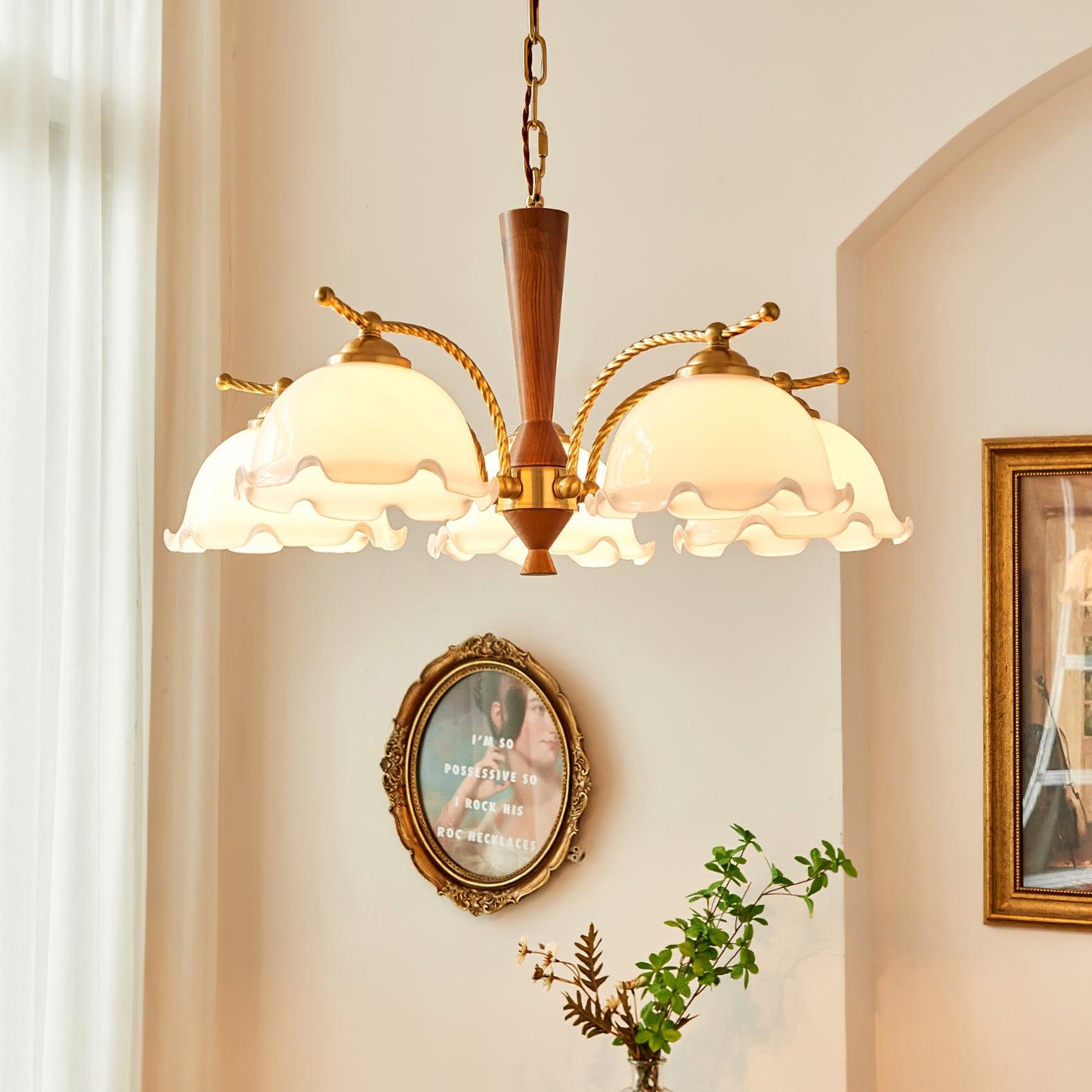 Milky Flower Chandelier Chandelier
