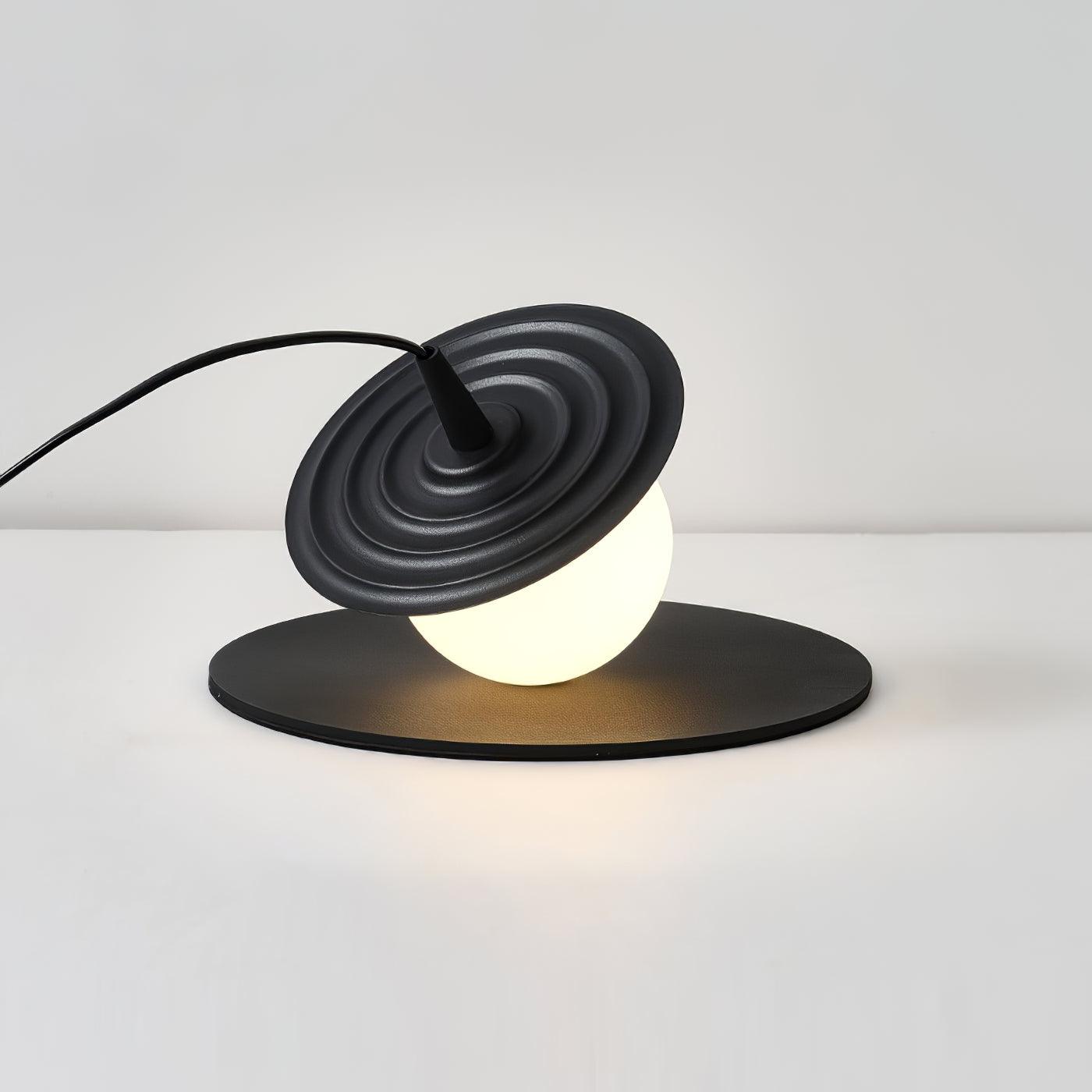 Miller Record Table Lamp Dia 9.4″ x H 5.9″ / Dia 24cm x H 15cm / Black & White / US Plug Table lamp