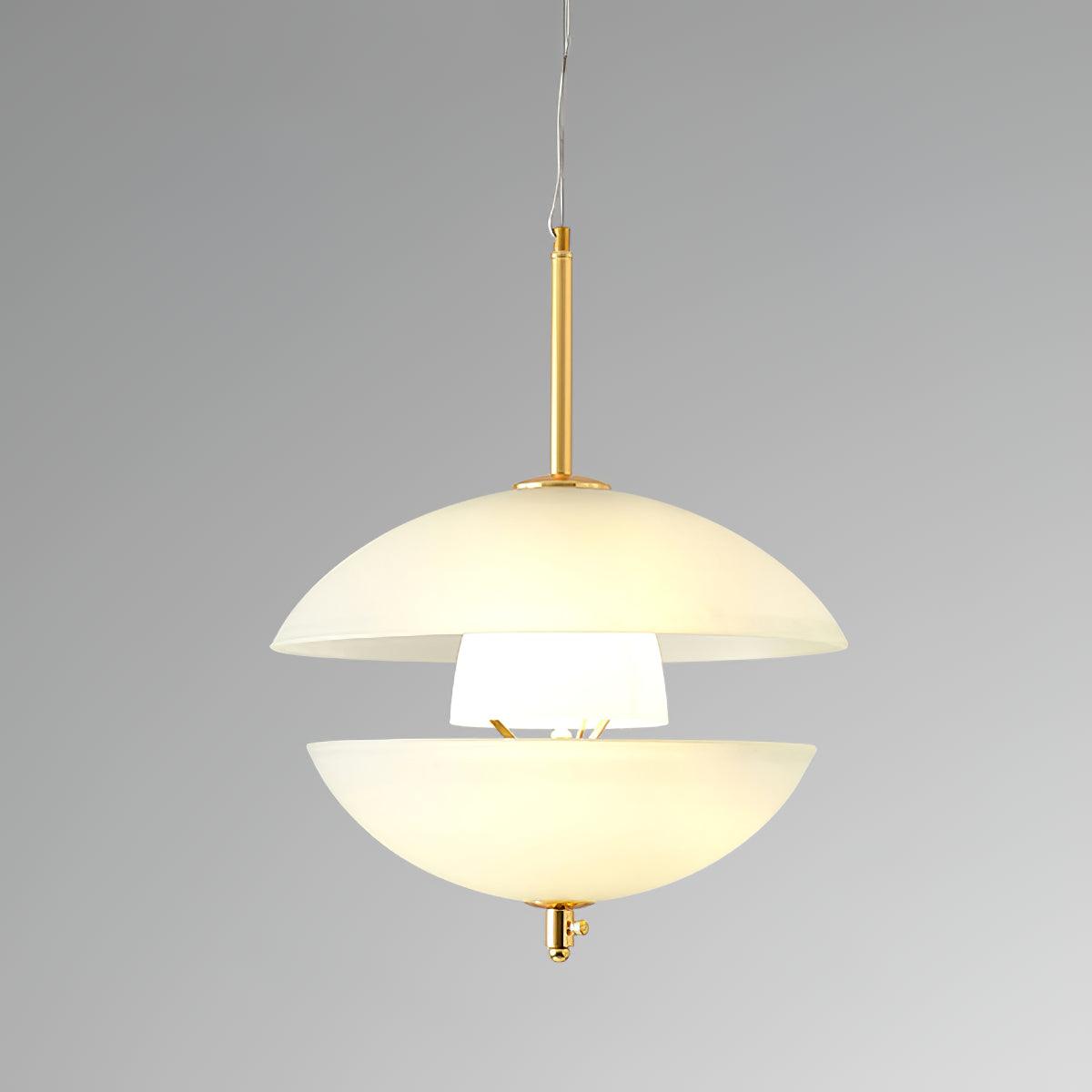 Miller Shell Pendant Light Dia 15.7″ x H 19.7″ / Dia 40cm x H 50cm / Gold & White Pendant light
