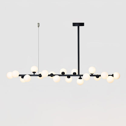 Linear Balls Chandelier L 70.9″ x H 19.7″ / L 180cm x H 50cm / Black & White Chandelier