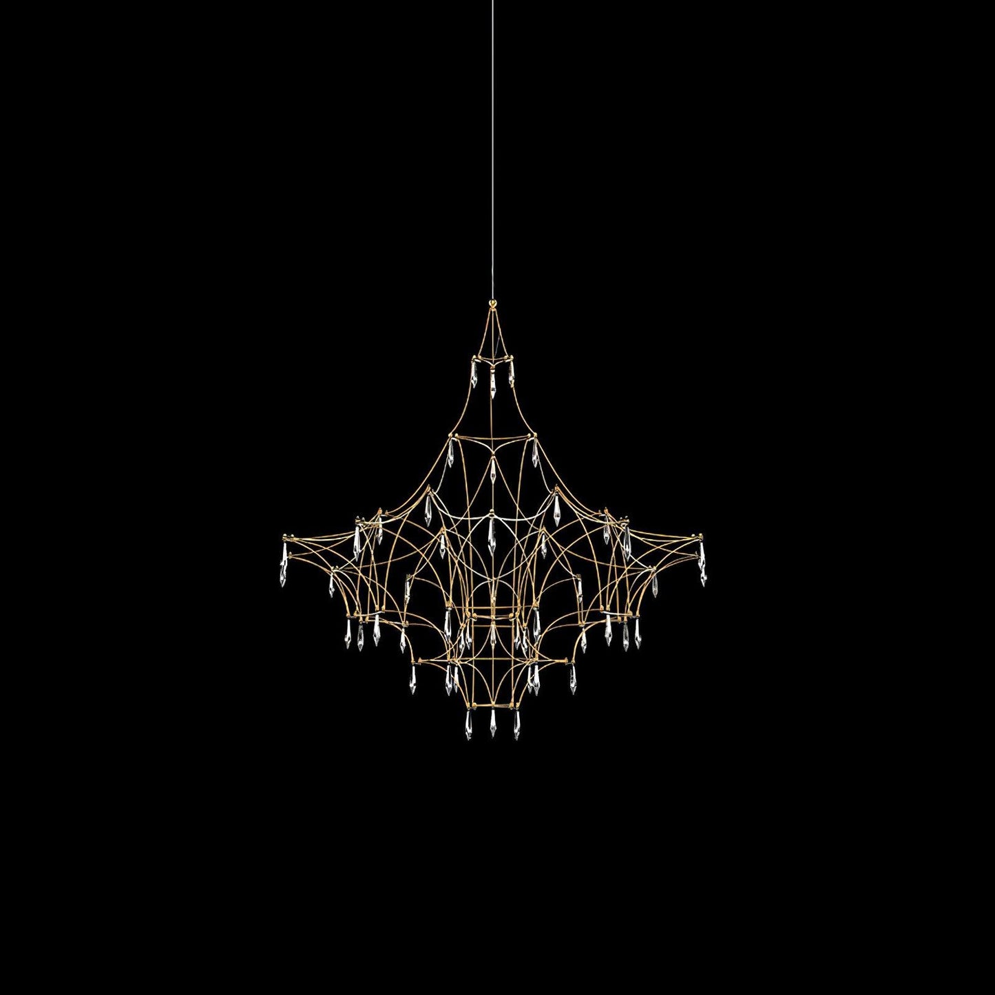 Mira Chandeliers ? 23.6″ x H 23.6″ / Dia 60cm x H 60cm / Gold / Warm White Chandelier