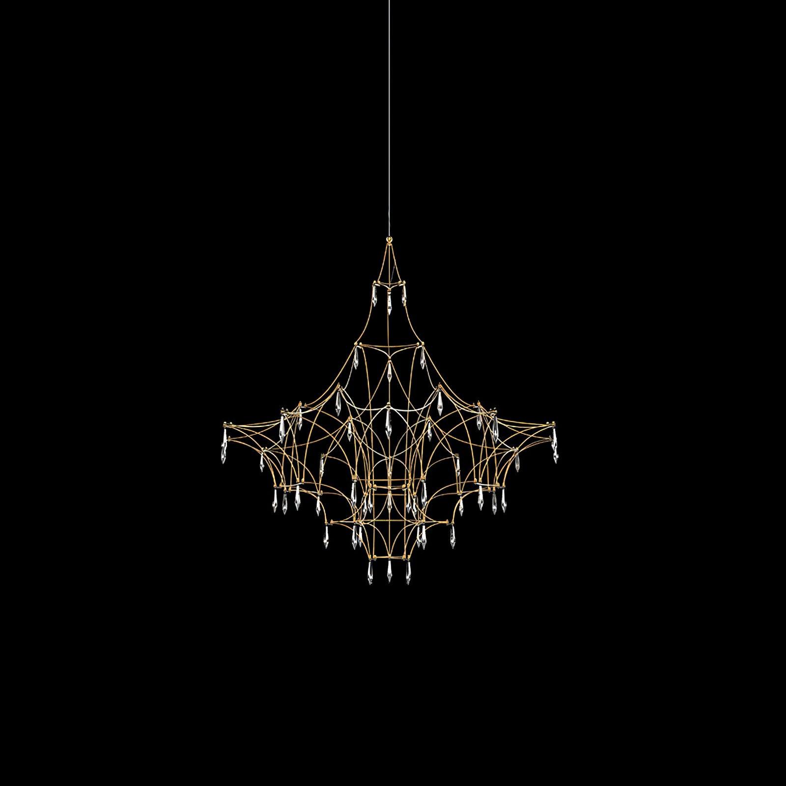 Mira Chandeliers ? 23.6″ x H 23.6″ / Dia 60cm x H 60cm / Gold / Warm White Chandelier