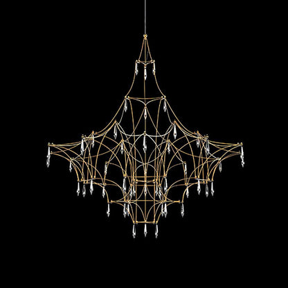Mira Chandeliers ? 31.5″ x H 31.5″ / Dia 80cm x H 80cm / Gold / Warm White Chandelier