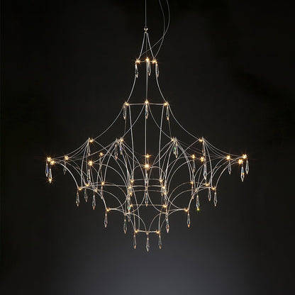 Mira Chandeliers ? 31.5″ x H 31.5″ / Dia 80cm x H 80cm / Silver / Warm White Chandelier