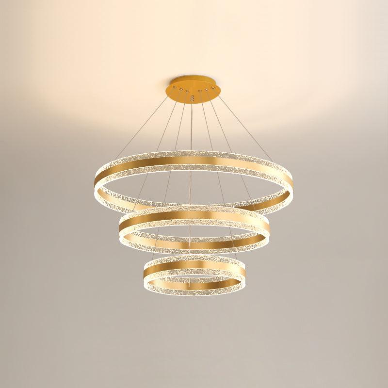 Modern Circle LED Chandelier Three Layers Dia 19.7″ + Dia 23.6″ + Dia 31.5″ x H 47.2″ / Dia 40cm + Dia 60cm + Dia 80cm x H