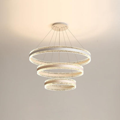 Modern Circle LED Chandelier Three Layers Dia 19.7″ + Dia 23.6″ + Dia 31.5″ x H 47.2″ / Dia 40cm + Dia 60cm + Dia 80cm x H