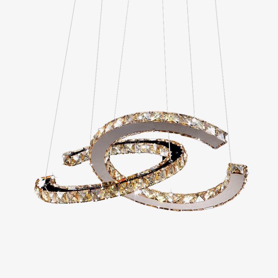 Modern Crystal Double C Chandelier Chandelier