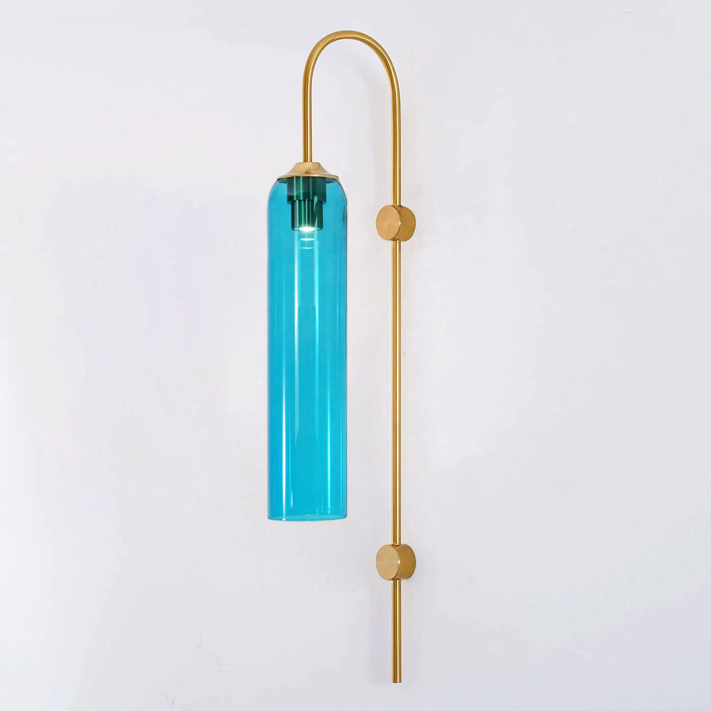 Modern Glass Wall Lamp W 7.5″ x H 31.5″ / W 19cm x H 80cm / Gold / Sky Blue 1001 Wall lamp