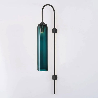 Modern Glass Wall Lamp W 7.5″ x H 31.5″ / W 19cm x H 80cm / Black / Green 1001 Wall lamp
