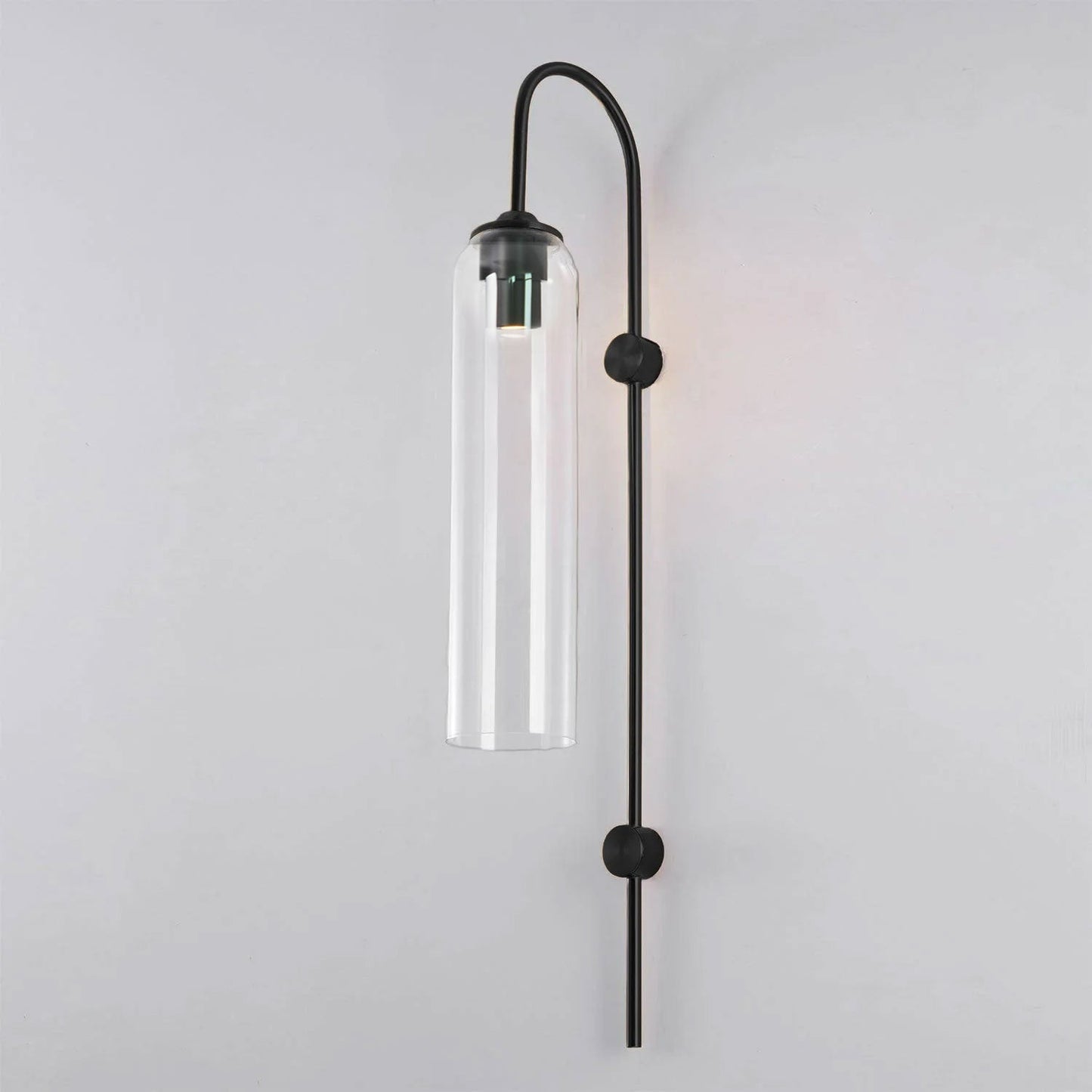 Modern Glass Wall Lamp W 7.5″ x H 31.5″ / W 19cm x H 80cm / Black / Clear 1001 Wall lamp