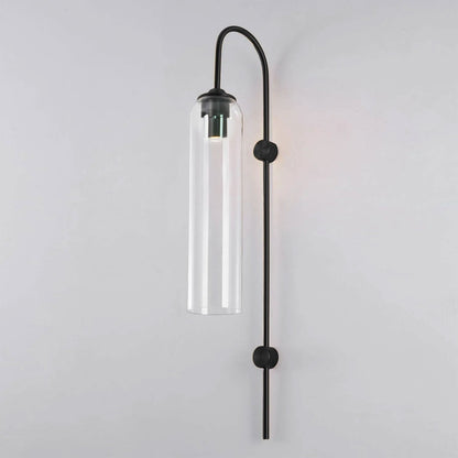 Modern Glass Wall Lamp W 7.5″ x H 31.5″ / W 19cm x H 80cm / Black / Clear 1001 Wall lamp