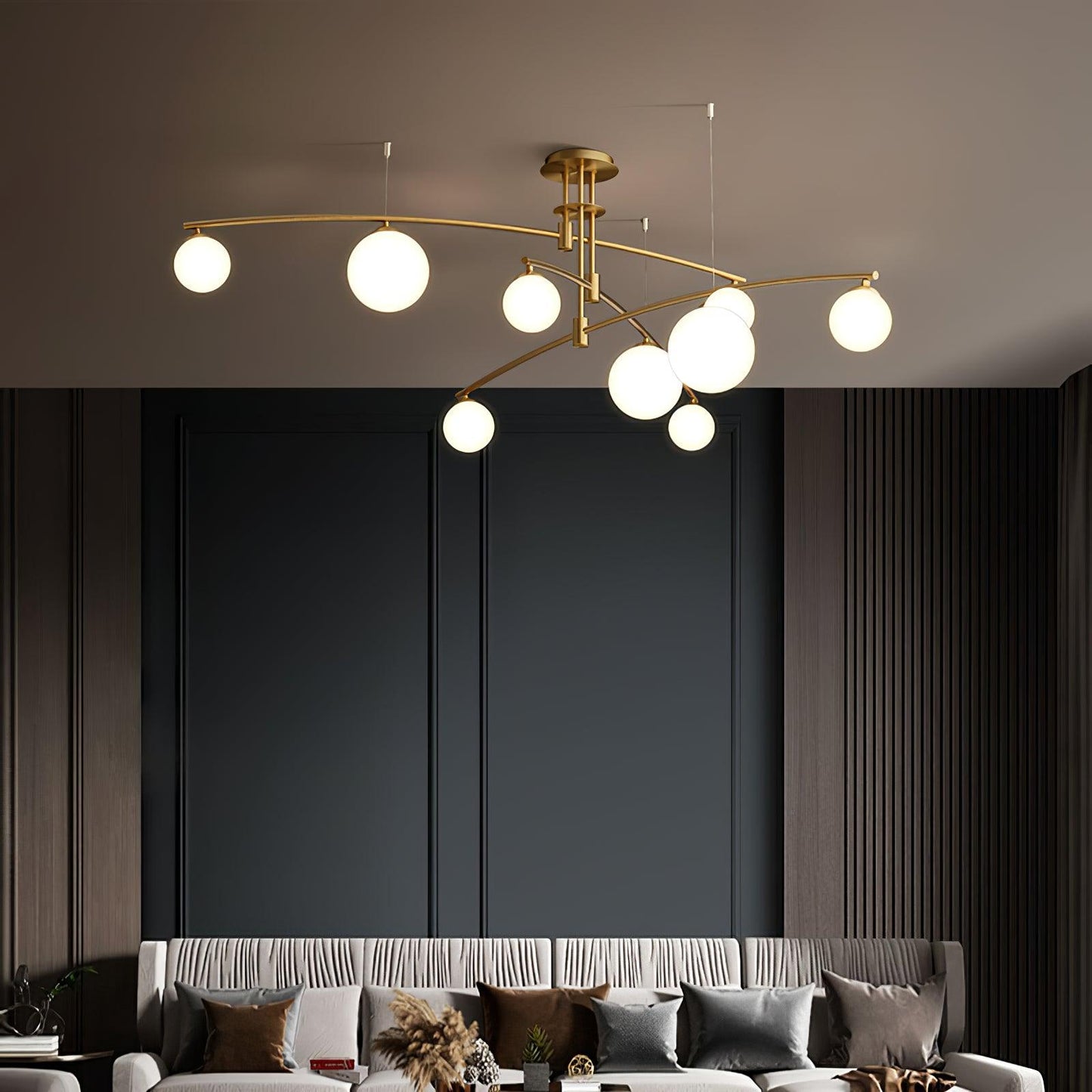 Modern Long Arm Chandelier Chandelier