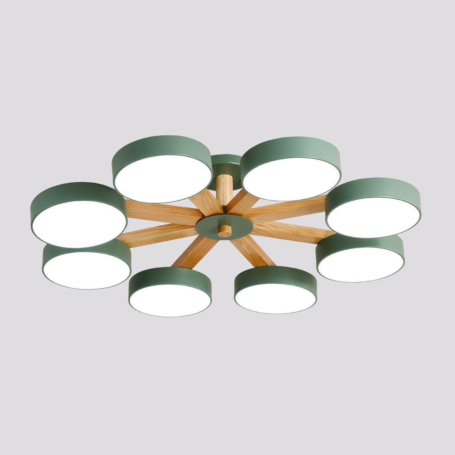 Modern Multi Stem Chandelier 8 heads ? 37.8″ x H 8.7″ / Dia 96cm x H 22cm / Green / Warm Light Chandelier