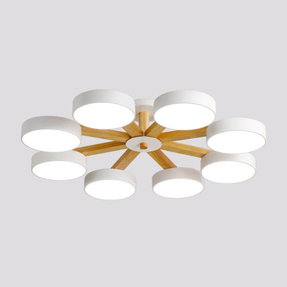 Modern Multi Stem Chandelier 8 heads ? 37.8″ x H 8.7″ / Dia 96cm x H 22cm / White / Warm Light Chandelier