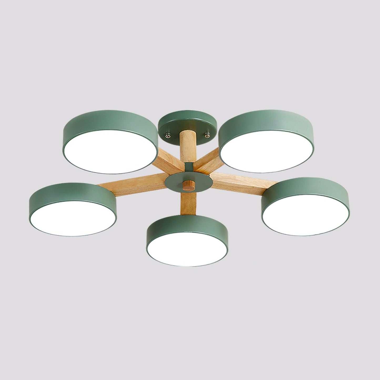Modern Multi Stem Chandelier 5 heads ? 33.1″ x H 8.7″ / Dia 84cm x H 22cm / Green / Warm Light Chandelier