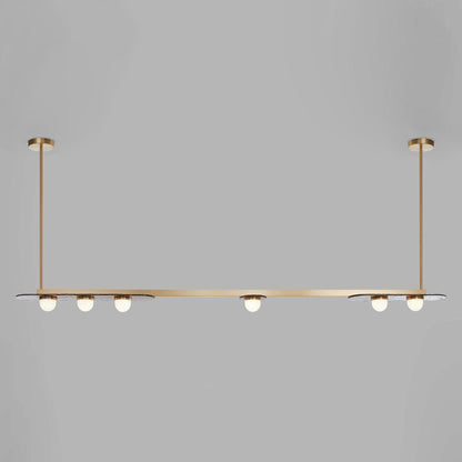 Modulo Horizontal Chandelier L 51.1″ x L 4.7″ x H 33.5″ / L 130cm x W 12cm x H 85cm / Gold / Warm Light Chandelier