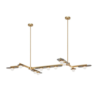 Modulo Horizontal Chandelier L 54.3″ x W 34.6″ x H 31.5″ / L 138cm x W 88cm x H 80cm / Gold / Warm Light Chandelier