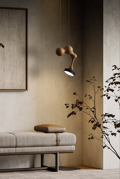 Molecule Wooden Pendant Light