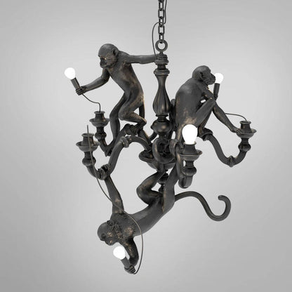 Monkey Chandelier Dia 31.4″ x H 31.4″/ Dia 80cm x H 80cm / Black Chandelier