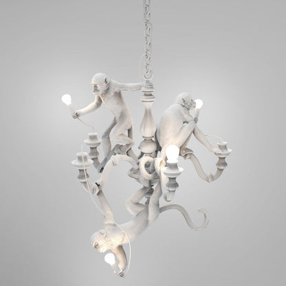 Monkey Chandelier Dia 31.4″ x H 31.4″/ Dia 80cm x H 80cm / White Chandelier