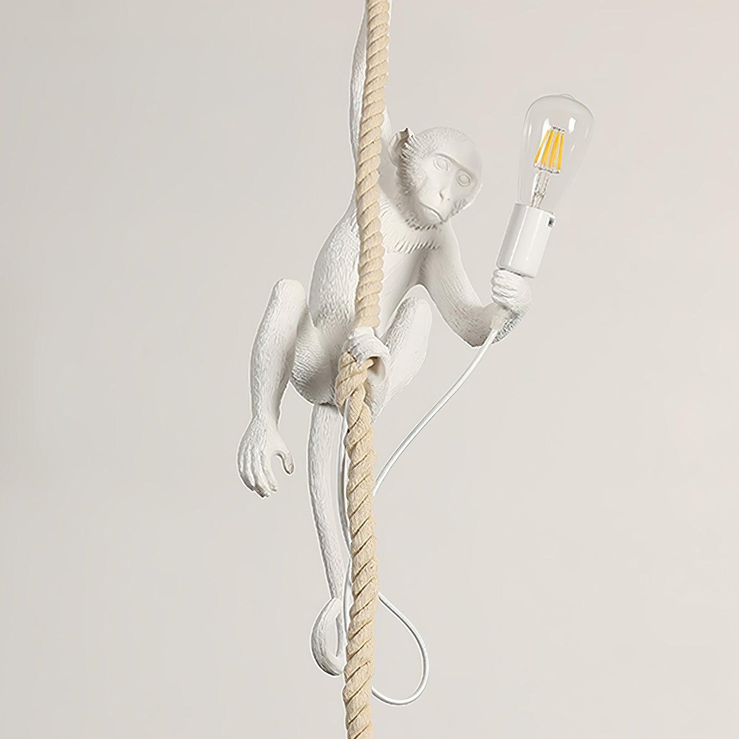 Monkey Pendant Lamp L 11.8″ x H 27.6″ / L 30cm x H 70cm / White Pendant light