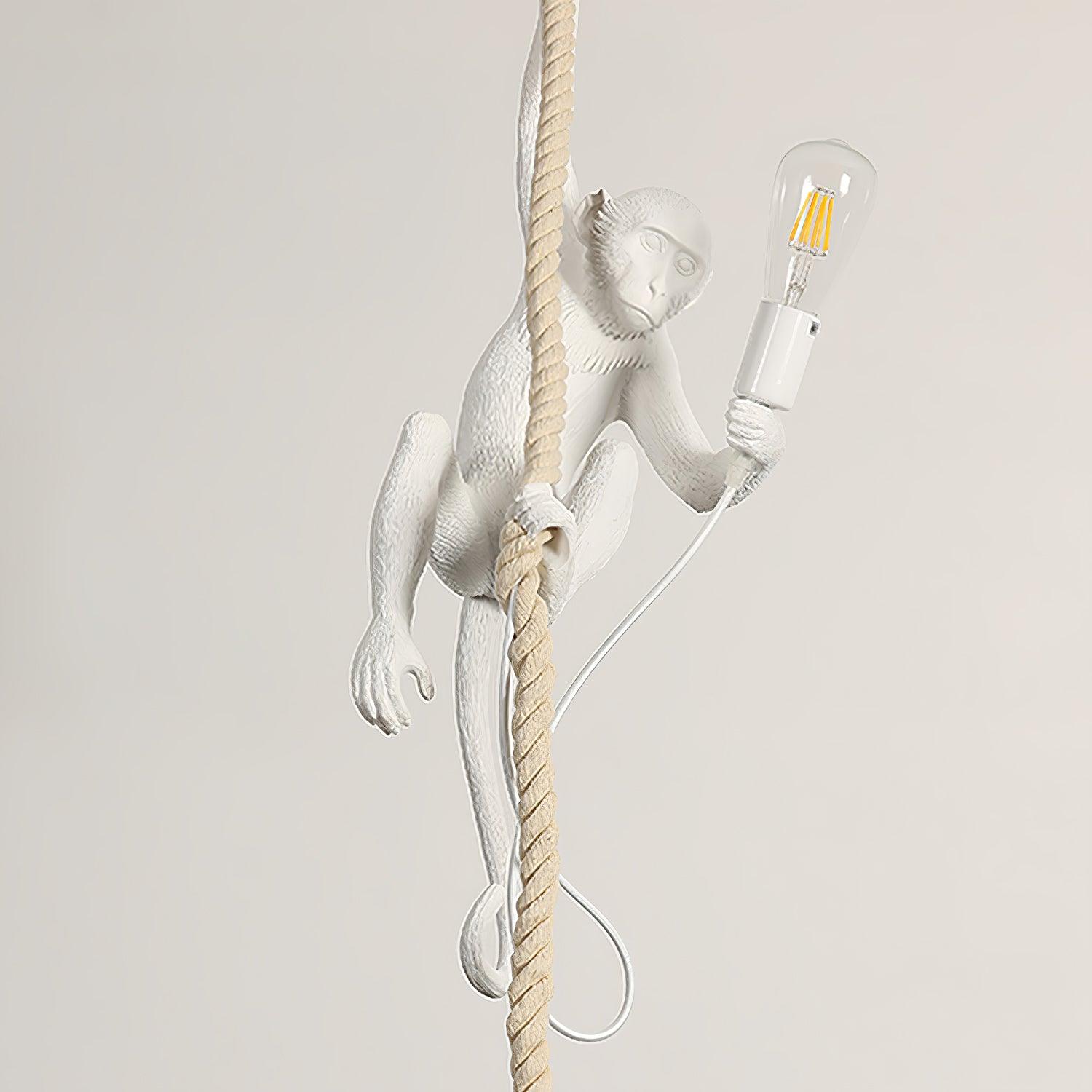 Monkey Pendant Lamp L 11.8″ x H 27.6″ / L 30cm x H 70cm / White Pendant light