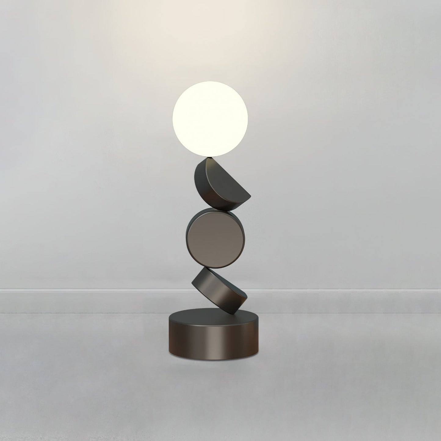 Monolith Cube Floor Lamp Dia 11.8″ x H 35.4″ / Black & White / US Plug Floor lamp