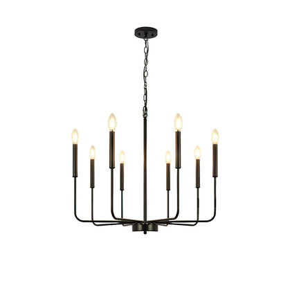 Monroe Chandelier 8 Heads ? 30.7″ x H 19.7″/ Dia 78cm x H 50cm / Black Chandelier