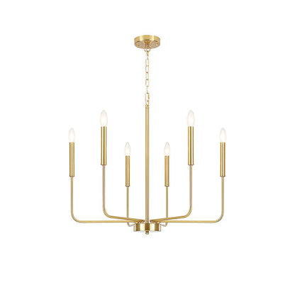 Monroe Chandelier 6 Heads ? 26.2″ x H 19.7″/ Dia 66.5cm x H 50cm / Brass Chandelier