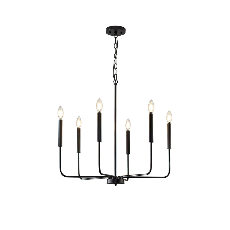 Monroe Chandelier 6 Heads ? 26.2″ x H 19.7″/ Dia 66.5cm x H 50cm / Black Chandelier