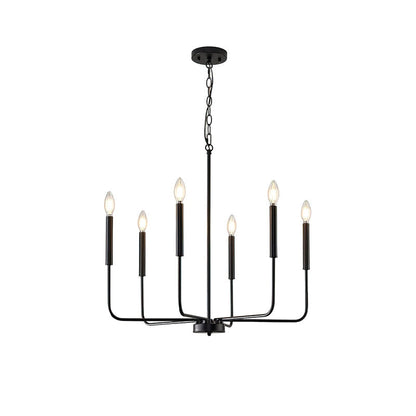 Monroe Chandelier 6 Heads ? 26.2″ x H 19.7″/ Dia 66.5cm x H 50cm / Black Chandelier