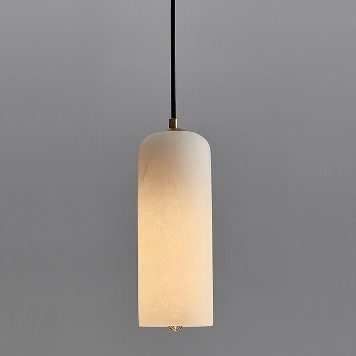 Monty Pendant Lamp ? 3.9″ x H 11″/ Dia 10cm x H 28cm / Brass & White Alabaster Pendant light