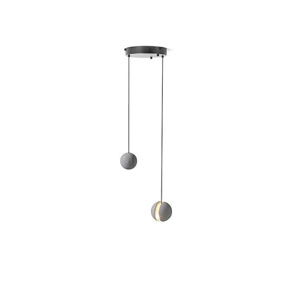 Moon Concrete Pendant Lamp 2heads / Cement grey Pendant light