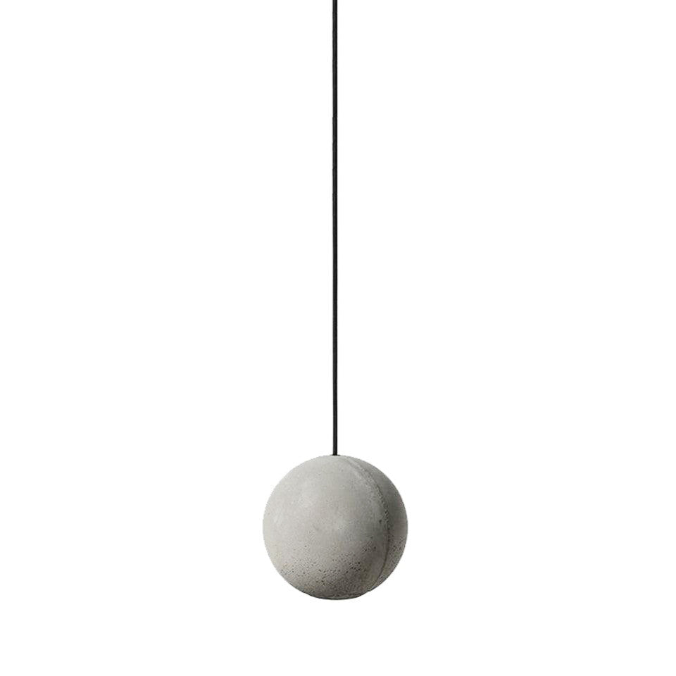 Moon Concrete Pendant Lamp Dia 3.9″ x H 3.9″ / Dia 10cm x H 10cm / Cement grey Pendant light