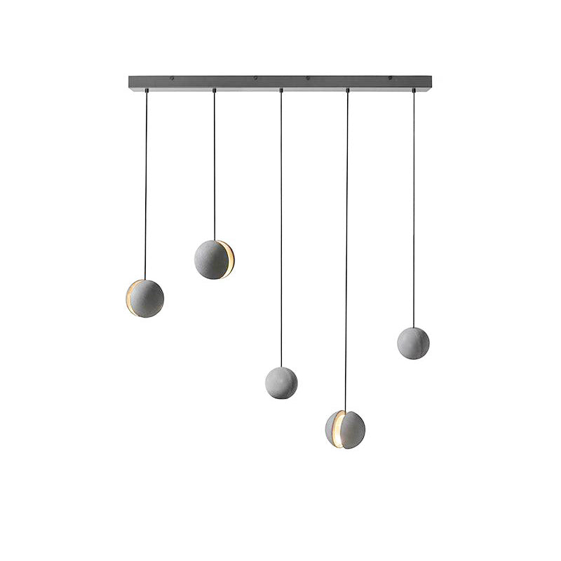 Moon Concrete Pendant Lamp 5heads / Cement grey Pendant light
