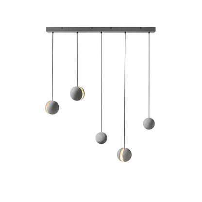 Moon Concrete Pendant Lamp 5heads / Cement grey Pendant light