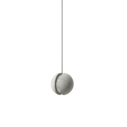 Moon Concrete Pendant Lamp Dia 5.5″ x H 4.7″ / Dia 14cm x H 12cm / Cement grey Pendant light