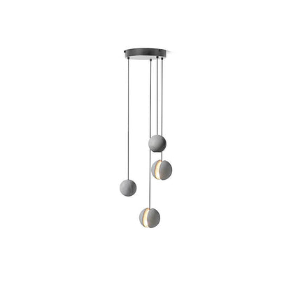 Moon Concrete Pendant Lamp 4heads / Cement grey Pendant light