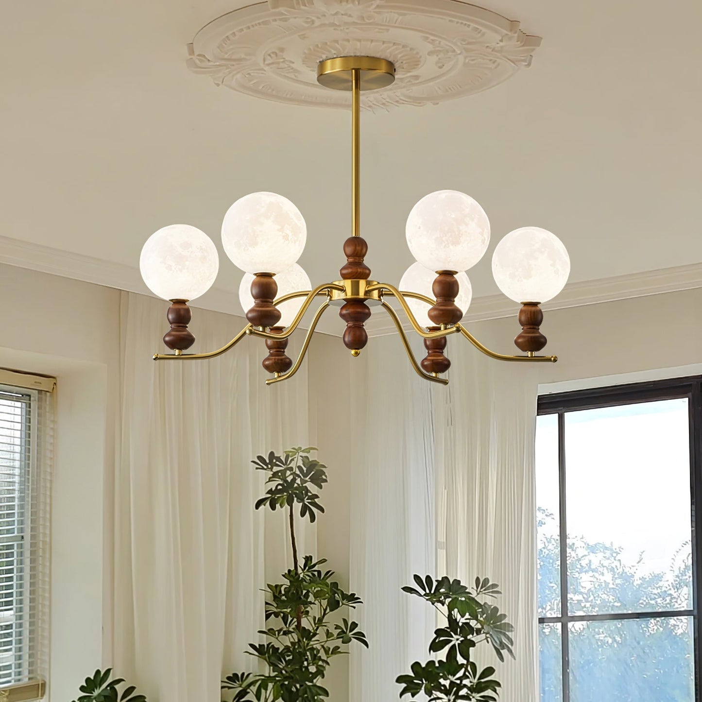 Moonlit Globe Chandelier Chandelier
