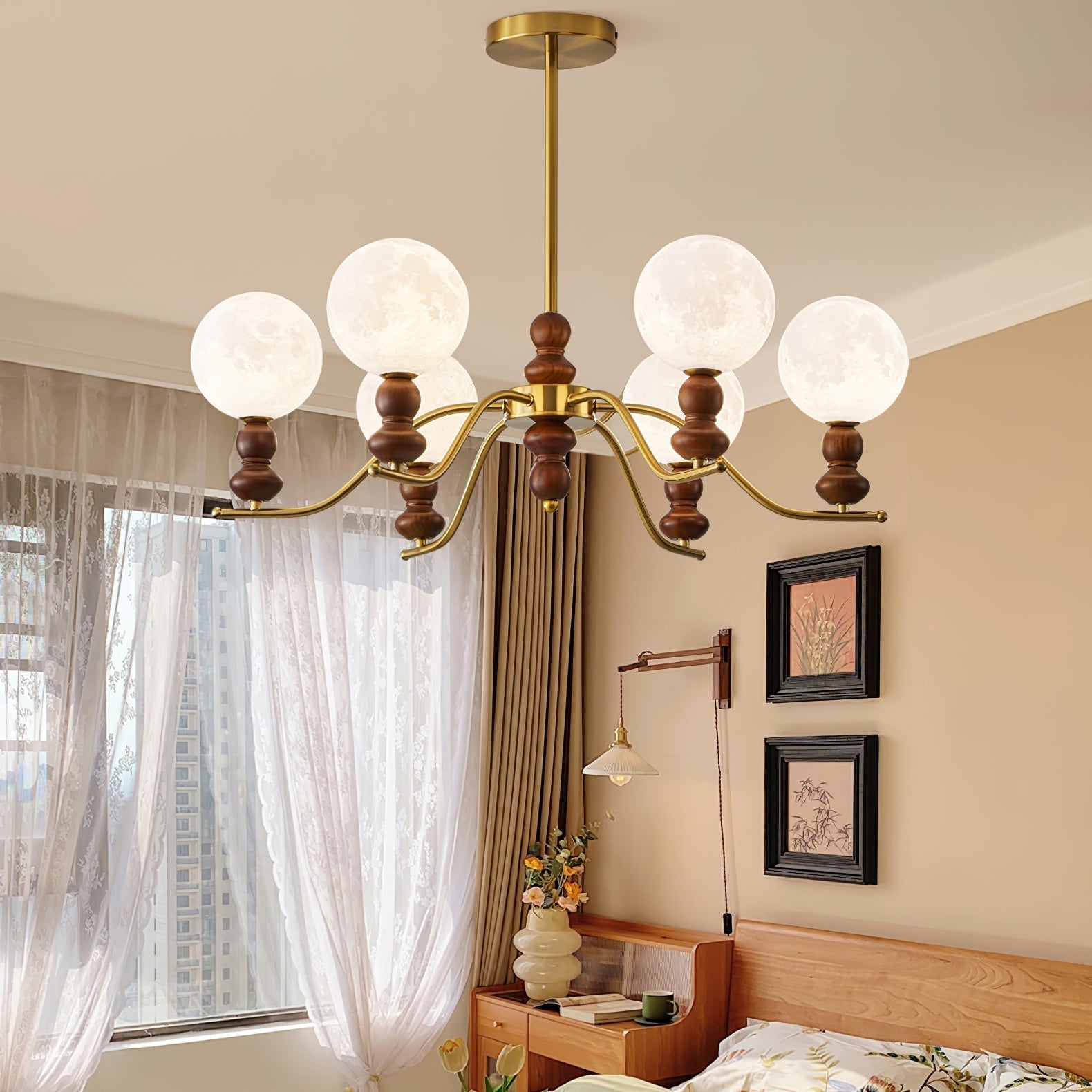 Moonlit Globe Chandelier Chandelier