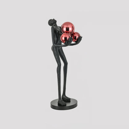 Moonlit Guardian Floor Lamp Dia 17.7″ x H 47.2″ / Dia 45cm x H 120cm / Black & Red / US Plug Floor lamp