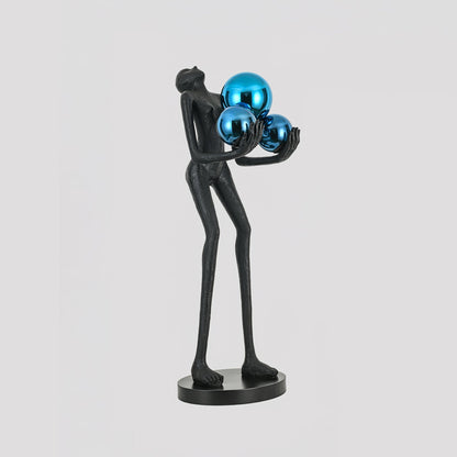 Moonlit Guardian Floor Lamp Dia 17.7″ x H 47.2″ / Dia 45cm x H 120cm / Black & Blue / US Plug Floor lamp