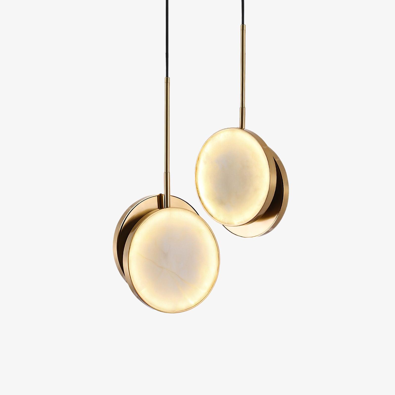 Moonshade Pendant Light ? 8.7″ x H 19.7″ / Dia 22cm x H 50cm / Brass + White Pendant light