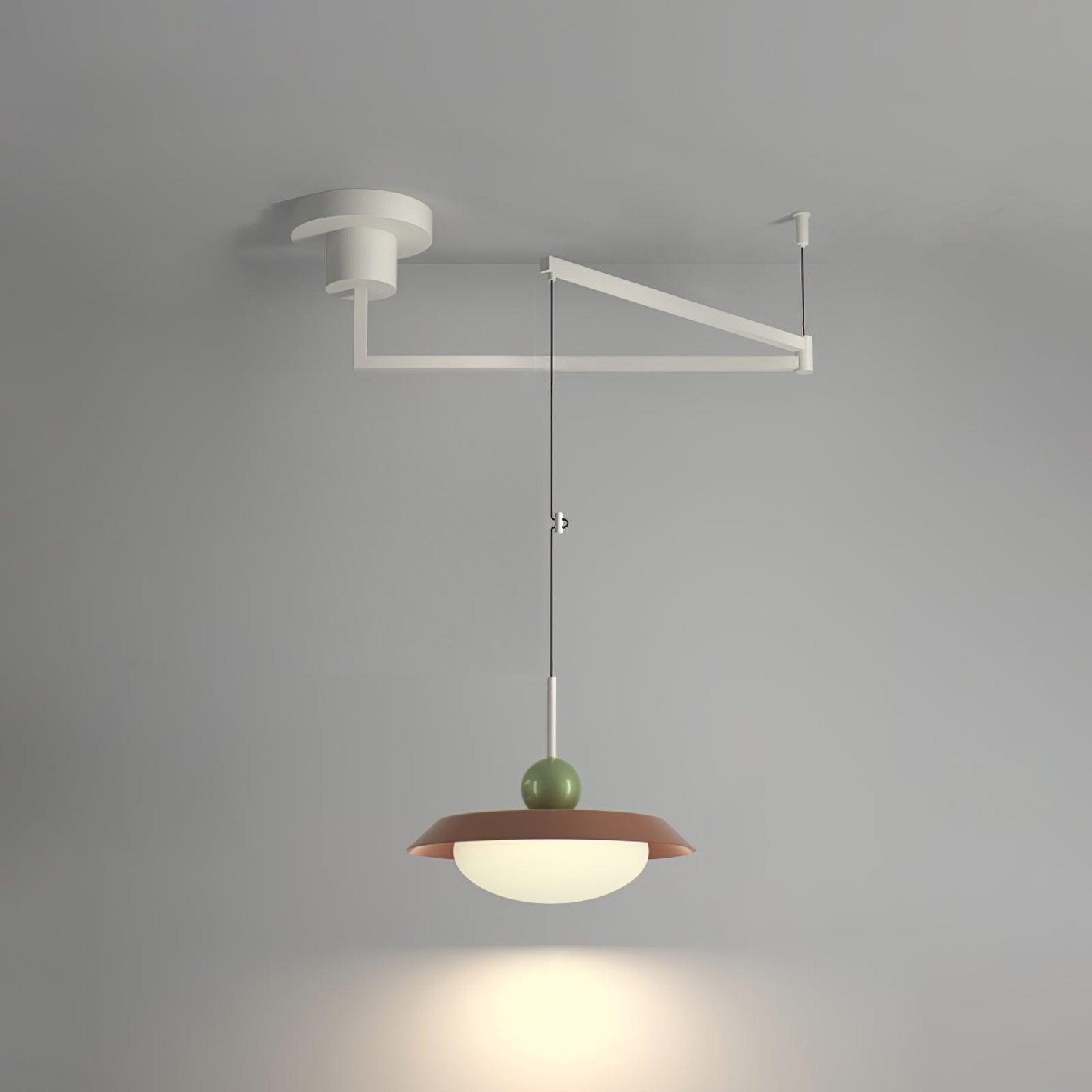 Morandi Layered Pendant Lamp 1 layer L 39.4″ x Dia 15.7″ x H 8.7″ / L 100cm x Dia 40cm x H 22cm / Red / Three-Color