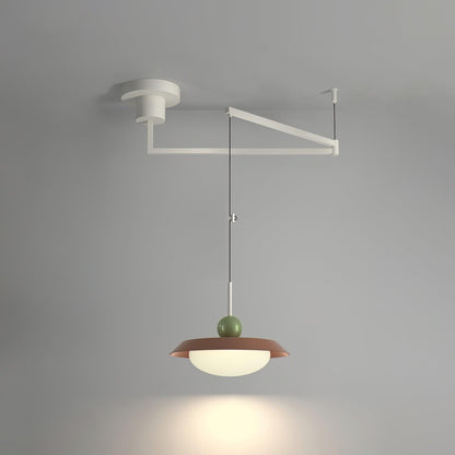 Morandi Layered Pendant Lamp 1 layer L 39.4″ x Dia 15.7″ x H 8.7″ / L 100cm x Dia 40cm x H 22cm / Red / Three-Color