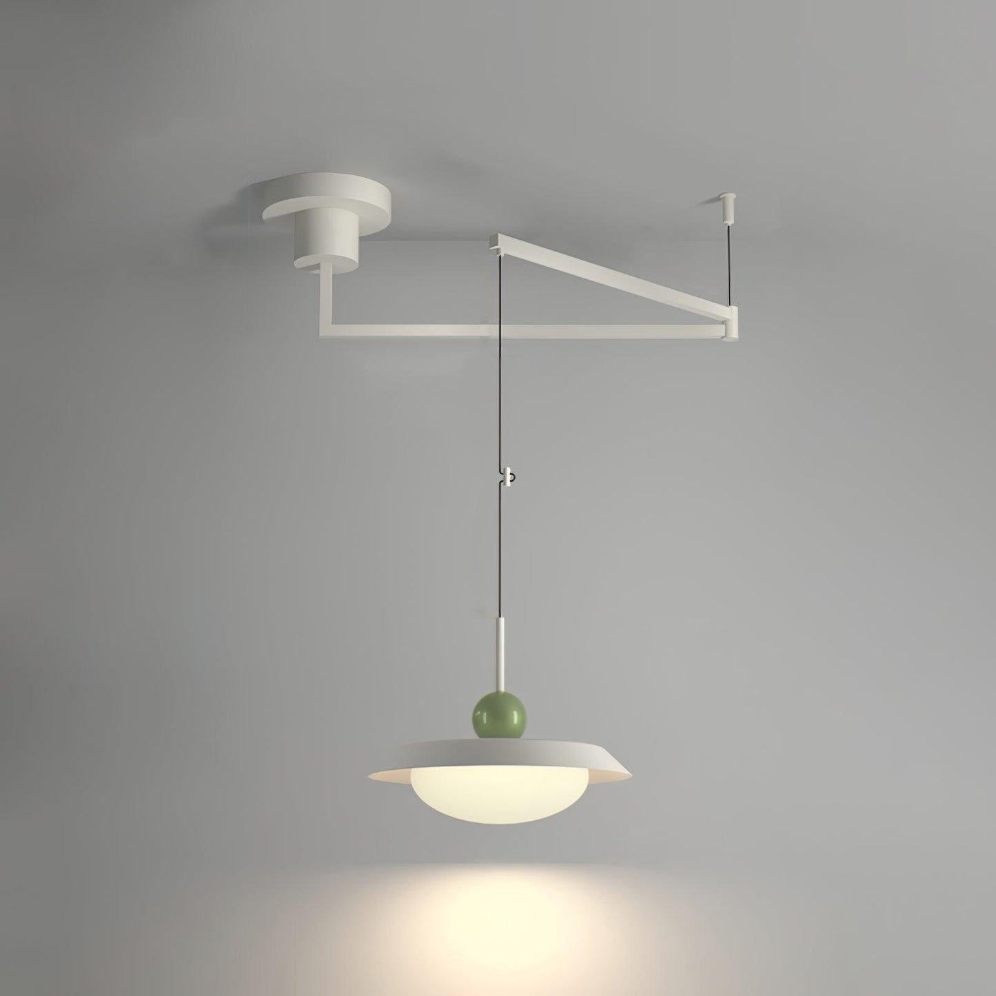 Morandi Layered Pendant Lamp 1 layer L 39.4″ x Dia 15.7″ x H 8.7″ / L 100cm x Dia 40cm x H 22cm / White / Three-Color