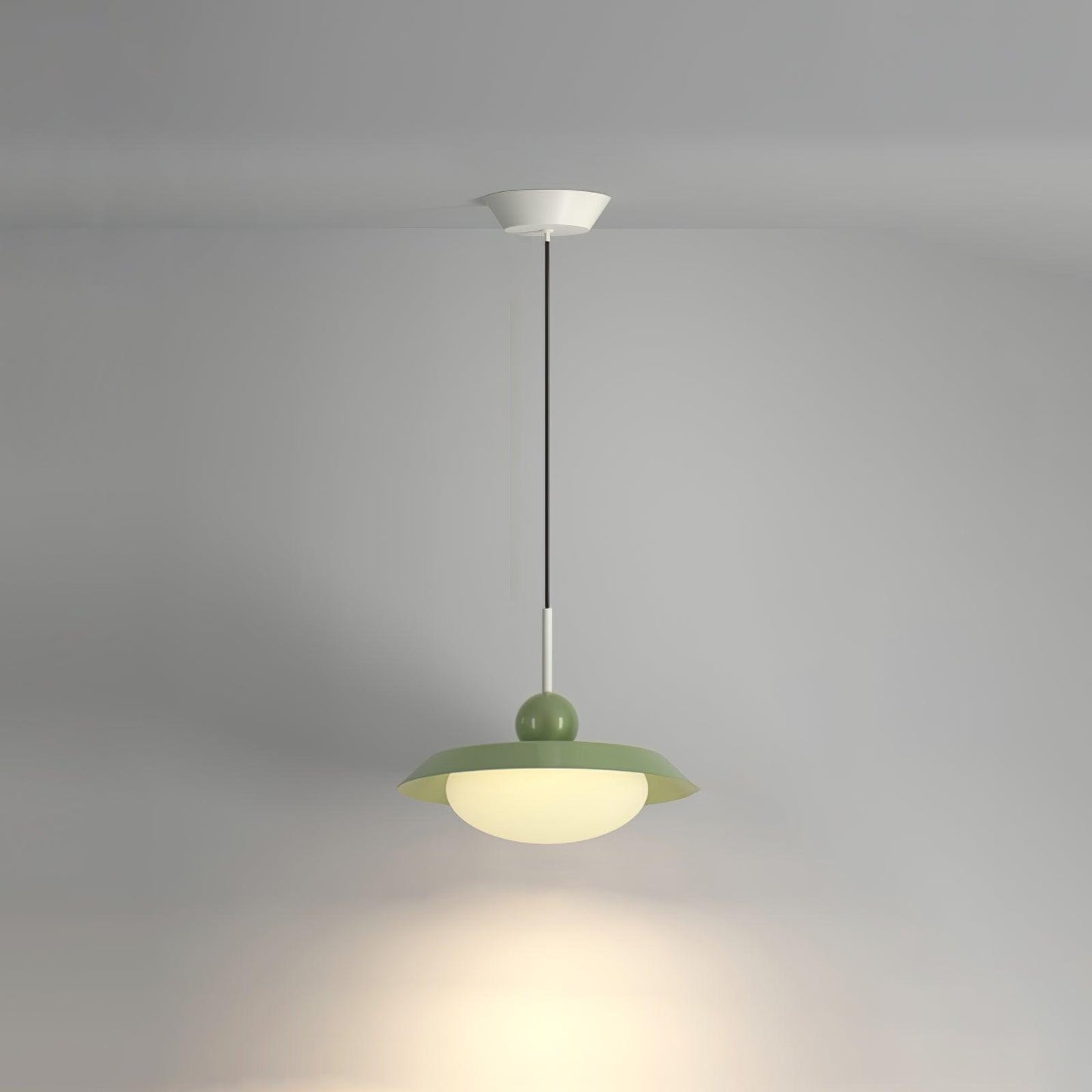 Morandi Layered Pendant Lamp 1 layer Dia 15.7″ x H 8.7″ / Dia 40cm x H 22cm / Green / Three-Color Changing Light Pendant