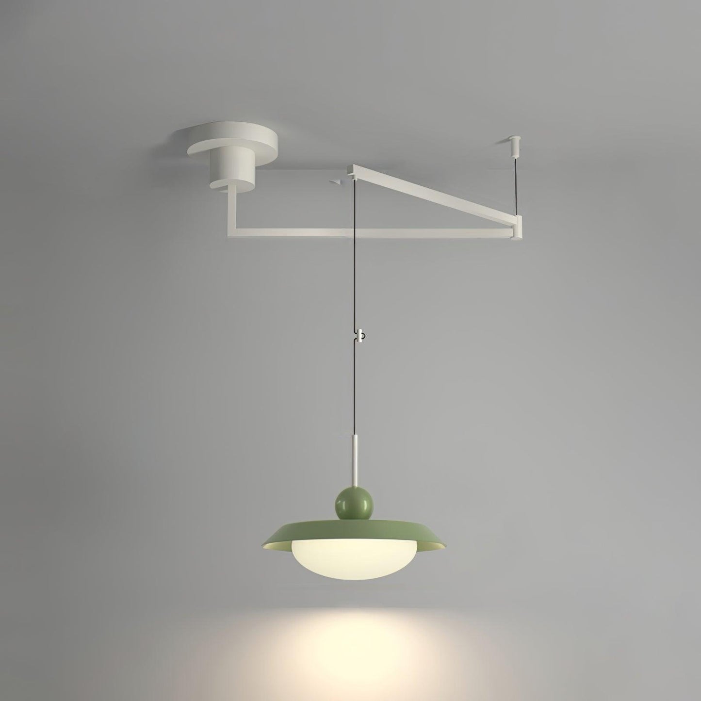 Morandi Layered Pendant Lamp 1 layer L 39.4″ x Dia 15.7″ x H 8.7″ / L 100cm x Dia 40cm x H 22cm / Green / Three-Color