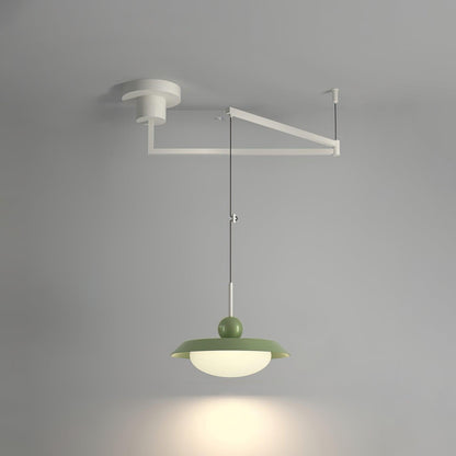 Morandi Layered Pendant Lamp 1 layer L 39.4″ x Dia 15.7″ x H 8.7″ / L 100cm x Dia 40cm x H 22cm / Green / Three-Color