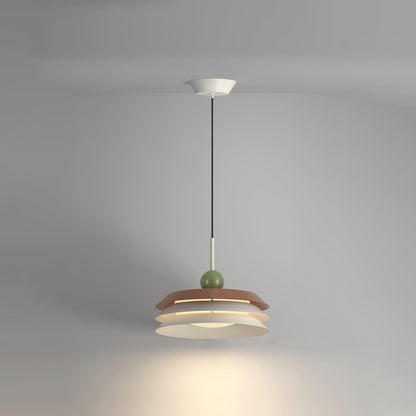 Morandi Layered Pendant Lamp 3 layers Dia 15.7″ x H 9.1″ / Dia 40cm x H 23cm / Red / Three-Color Changing Light Pendant